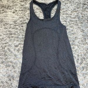 Black sparkly swiftly tech tank top
